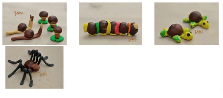 Domáce tvorenie z plastelíny - vymodelujte zvieratká s gaštany
