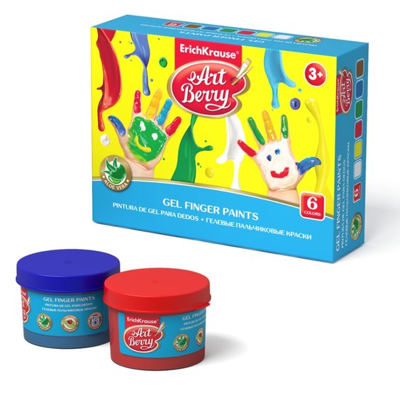 Prstové farby ArtBerry®, 6 farieb alt=