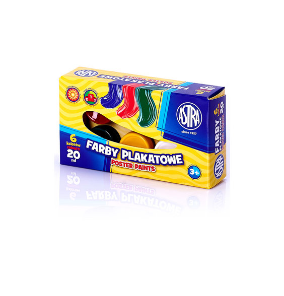 Temperové farby Astra, 6 x 20 ml alt=