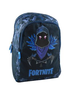 Školský batoh Raven jednokomorový, čierny/modrý-6