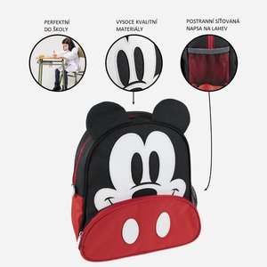 Detský batoh Mickey mouse červený-4