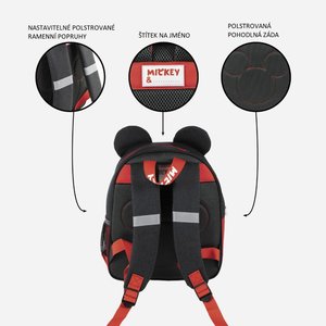 Detský batoh Mickey mouse červený-5