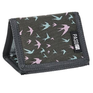Detská peňaženka Birds šedá-1