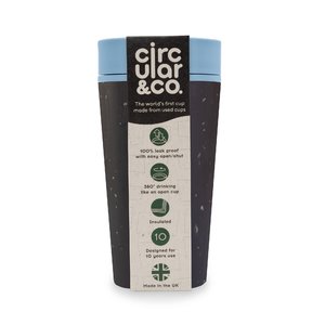 Téglik Circular Cup Black and Blue 340ml-1