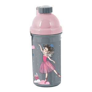 Fľaša na pitie Ballerina šedá-1