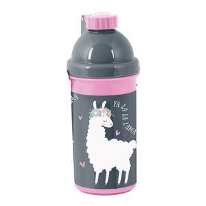 Fľaša na pitie Lama modrá-1
