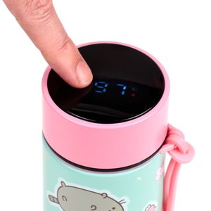 Nerezová termofľaša s digitálnym teplomerom 450 ml – Pusheen mačka-3