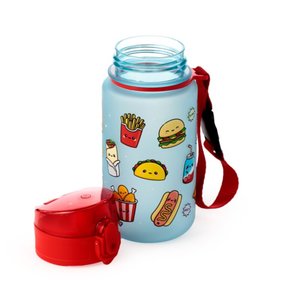 Nerozbitná plastová detská fľaša s viečkom 350 ml – Foodiemals-3