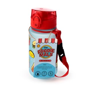 Nerozbitná plastová detská fľaša s viečkom 350 ml – Foodiemals-4