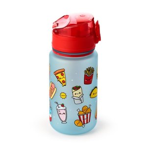 Nerozbitná plastová detská fľaša s viečkom 350 ml – Foodiemals-5