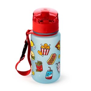 Nerozbitná plastová detská fľaša s viečkom 350 ml – Foodiemals-6
