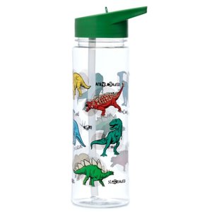 Nerozbitná plastová fľaša s brčkom 550 ml – Dinosaurus-5