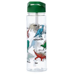 Nerozbitná plastová fľaša s brčkom 550 ml – Dinosaurus-6