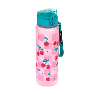 Nerozbitná plastová fľaša s viečkom 600 ml – Cherry (čerešňa)-1