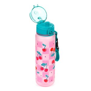 Nerozbitná plastová fľaša s viečkom 600 ml – Cherry (čerešňa)-2