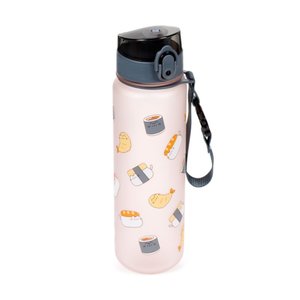 Nerozbitná plastová fľaša s viečkom 600 ml – Pusheen Sushi Club (mačka)-1