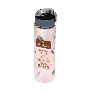 Nerozbitná plastová fľaša s viečkom 600 ml – Pusheen Sushi Club (mačka)-4