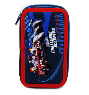 Peračník Hot Wheels dvojposchodový s vybavením, modrý-1