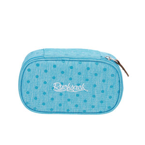 Penál Jumbo modrá s modrými fóliovými bodkami-1