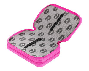 Školský peračník dvojposchodový Logo ružový-3