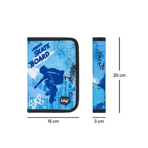 Školský peračník klasik dve chlopne Skateboard-4