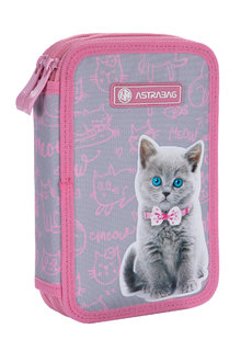 Školský peračník Pinky kitty dvojposchodový-1