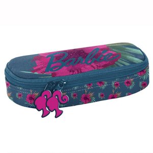 Školské púzdro Barbie Ružové kvety pevné-1