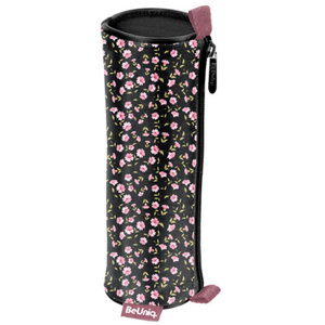 Školské púzdro Flowers čierne okrúhle-1