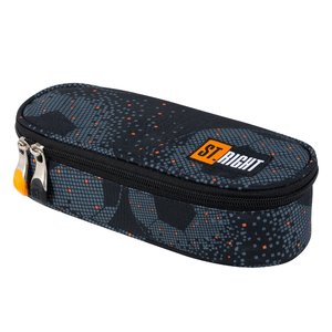 Školské puzdro Futbal čierne oválne-2