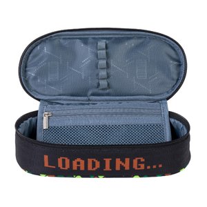 Školské púzdro Gamer zelené oválne-3