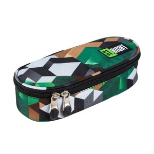 Školské púzdro Green 3D Blocks oválne-1