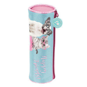 Školské púzdro Happy friends modré okrúhle-3