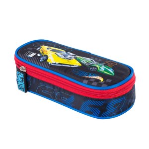 Školské púzdro Hot wheels čierne oválne-1