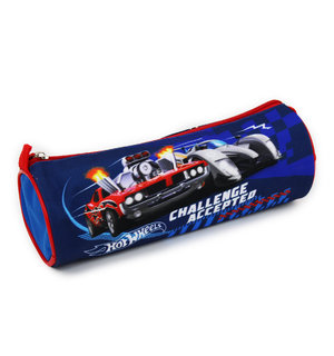 Školské púzdro Hot wheels modré okrúhle-3
