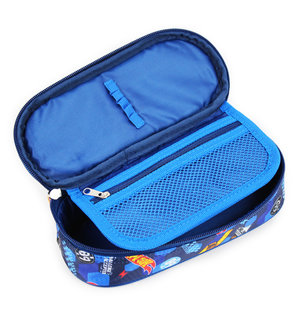 Školské púzdro Hot wheels modré oválne-4