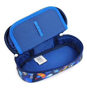 Školské púzdro Hot wheels modré oválne-5