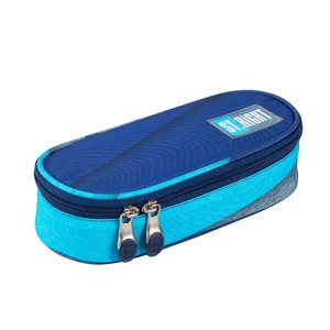 Školské púzdro Melange stripes oválne-1