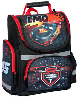 Školská aktovka Autá, čierna-1