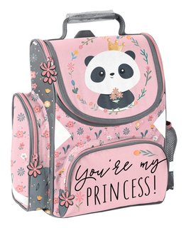 Školská aktovka Panda ružová-1