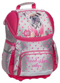 Školská aktovka Pes ružová-1