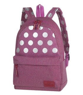Voľnočasový batoh Street Silver dots/pink-1