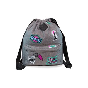 Voľnočasový batoh Urban Grey badges-3