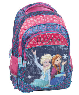 Školský batoh Anna a Elsa, modrý/ružový-1