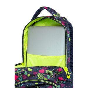 Školský batoh Basic plus Lime hearts-5
