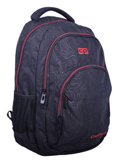 Školský batoh Basic Topography Red-1