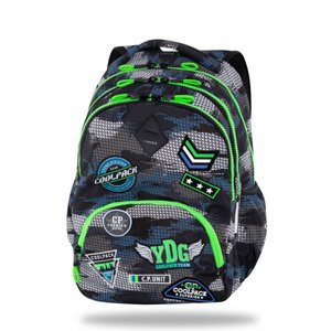 Školský batoh Bentley sivý/zelený-1