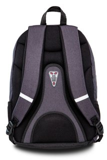 Školský batoh Hippie Sparkling badges grey-3