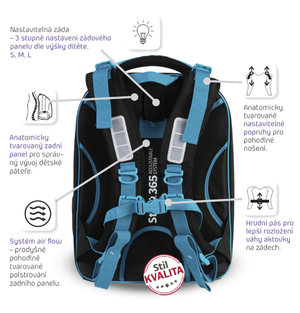 Školský batoh Indian blue-5