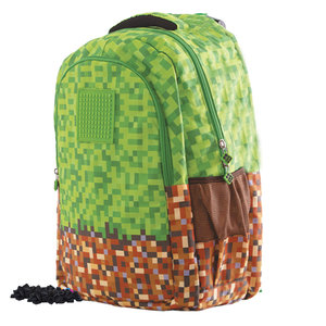 Školský batoh MineCraft hnedo-zelený-1