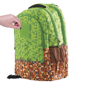 Školský batoh MineCraft hnedo-zelený-2